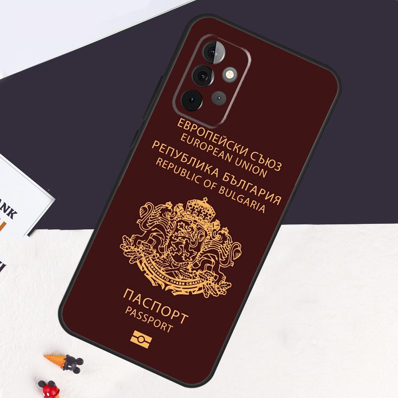 Bulgarije Vlag Paspoort Kaarthouder Voor Samsung Galaxy A54 A34 A14 A52S A12 A22 A32 A52 A50 A51 A71 A13 A53 A33 Hoesje