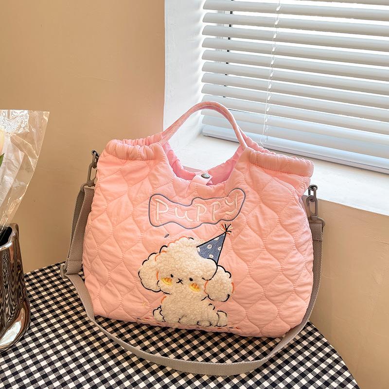

Casual large-capacity bag women s new fresh cartoon shoulder messenger bag class commuter tote bag
