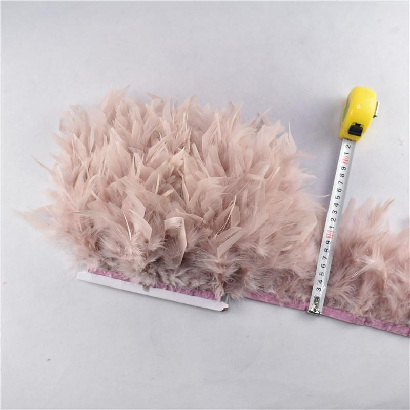 10Meters/Lot Turkey Feather Fringe Trim 4-6Inch Marabou Feathers Trimming Skirt Dress Trims Ribbon Feathers For Crafts