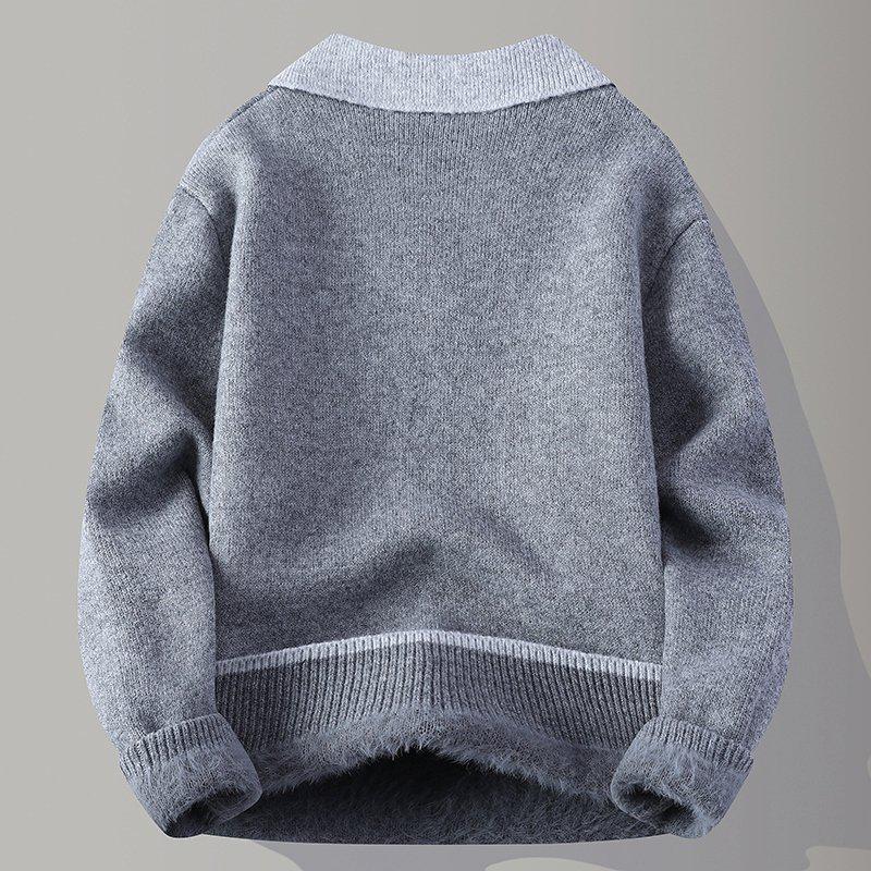 Herbst/Winter 2025 Herren Strickpullover mit Revers - Heißer Verkauf in Südostasien