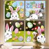 Easter Bunny with Eggs Static Cling Window Stickers for Glass Decoration 2026