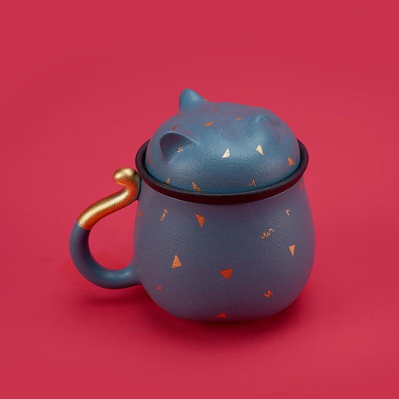 Wanqiantang Edenus Lucky Cat Ceramic Tea Mug with Filter