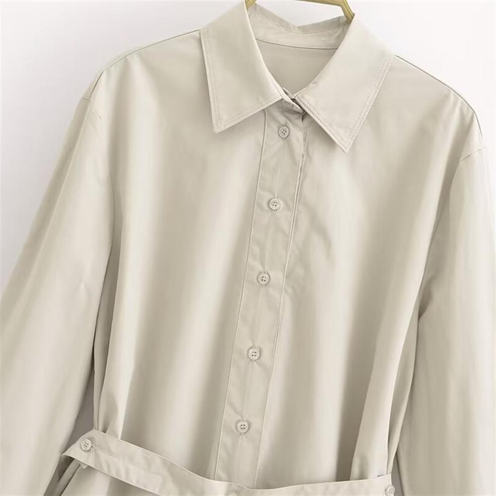 Women's Autumn/Winter 2024 Versatile Poplin Shirt - Three Colors, Long Sleeve