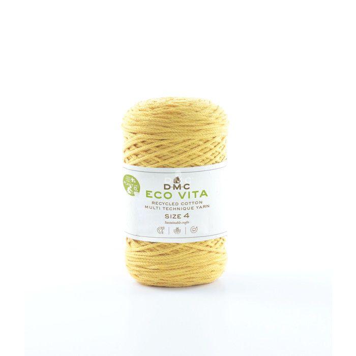Fil Coton Recyclé Eco Vita 4mm 250g Col. 09 jaune