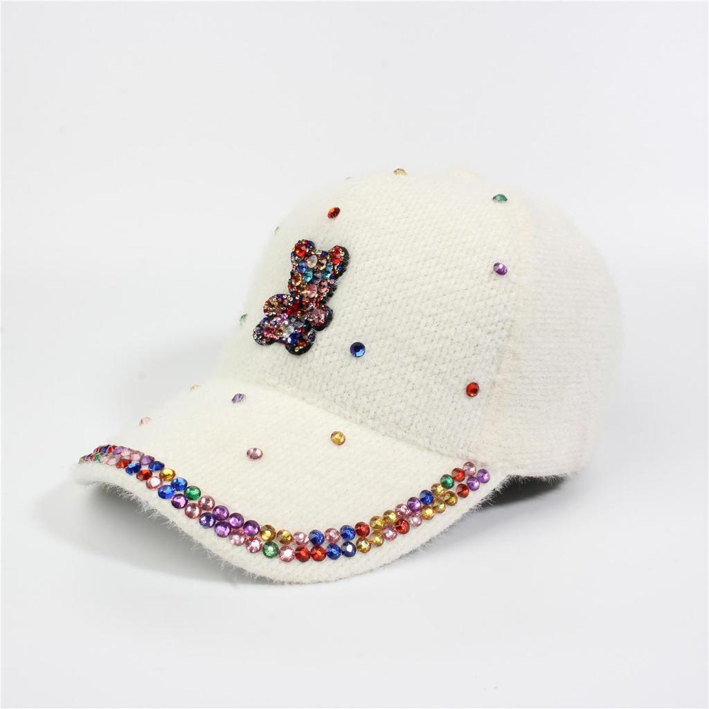 Dámská zahuštěná mohérová a sametová kachní čepice - Všestranná podzimní/zimní módní korejská baseballová čepice