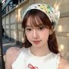Floral Knitted Headband Hair Band Crochet Bandana Sweet Triangle Bandana  Girls