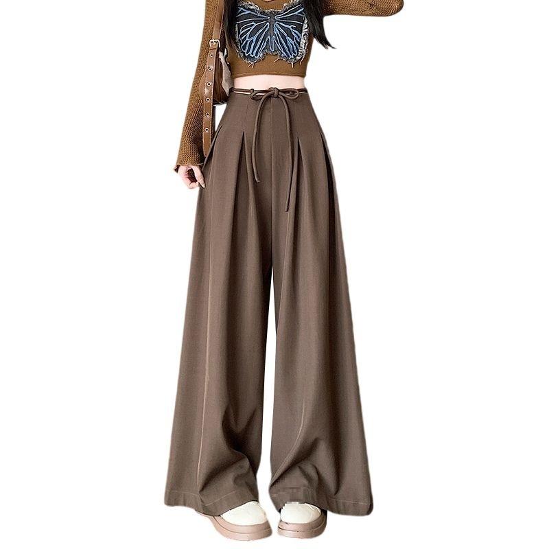 [Spot] Suit Wide-leg Pants Women's Spring and Summer Design Sense Loose Casual Mopping Pants Skirt Women