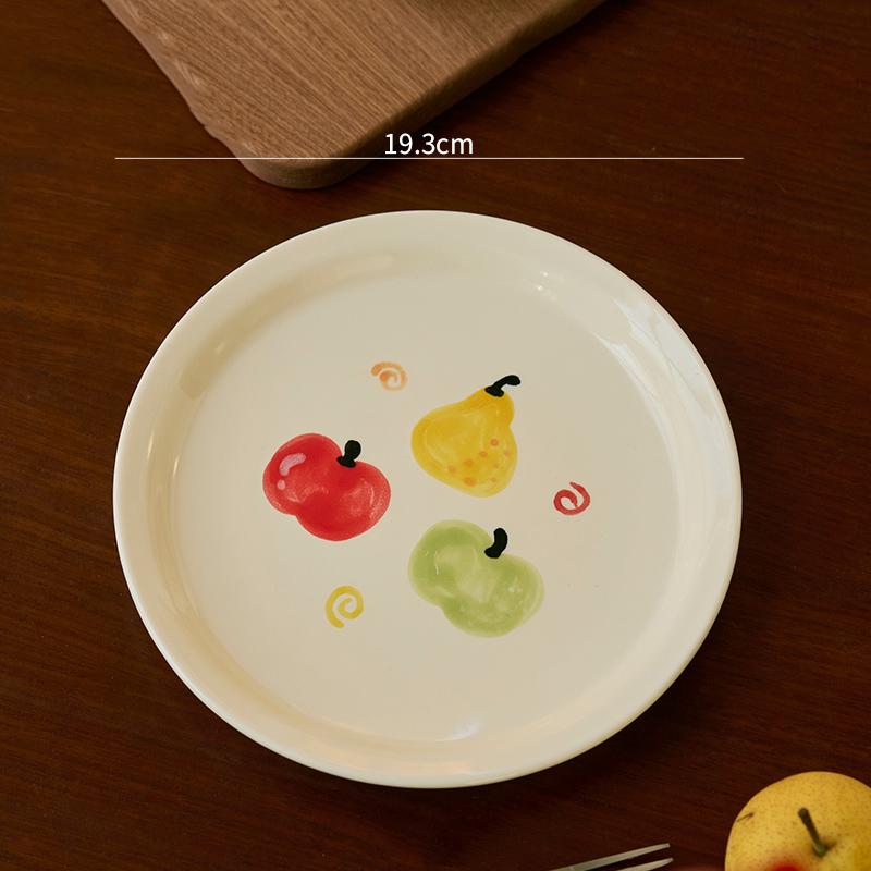 Handbemalte Keramikteller mit Gemüsemotiv, High-End-Luxus-Dessertladen, Nachmittagstee, Kaffeetasse, köstliche Gerichte, Haushaltsgeschirr