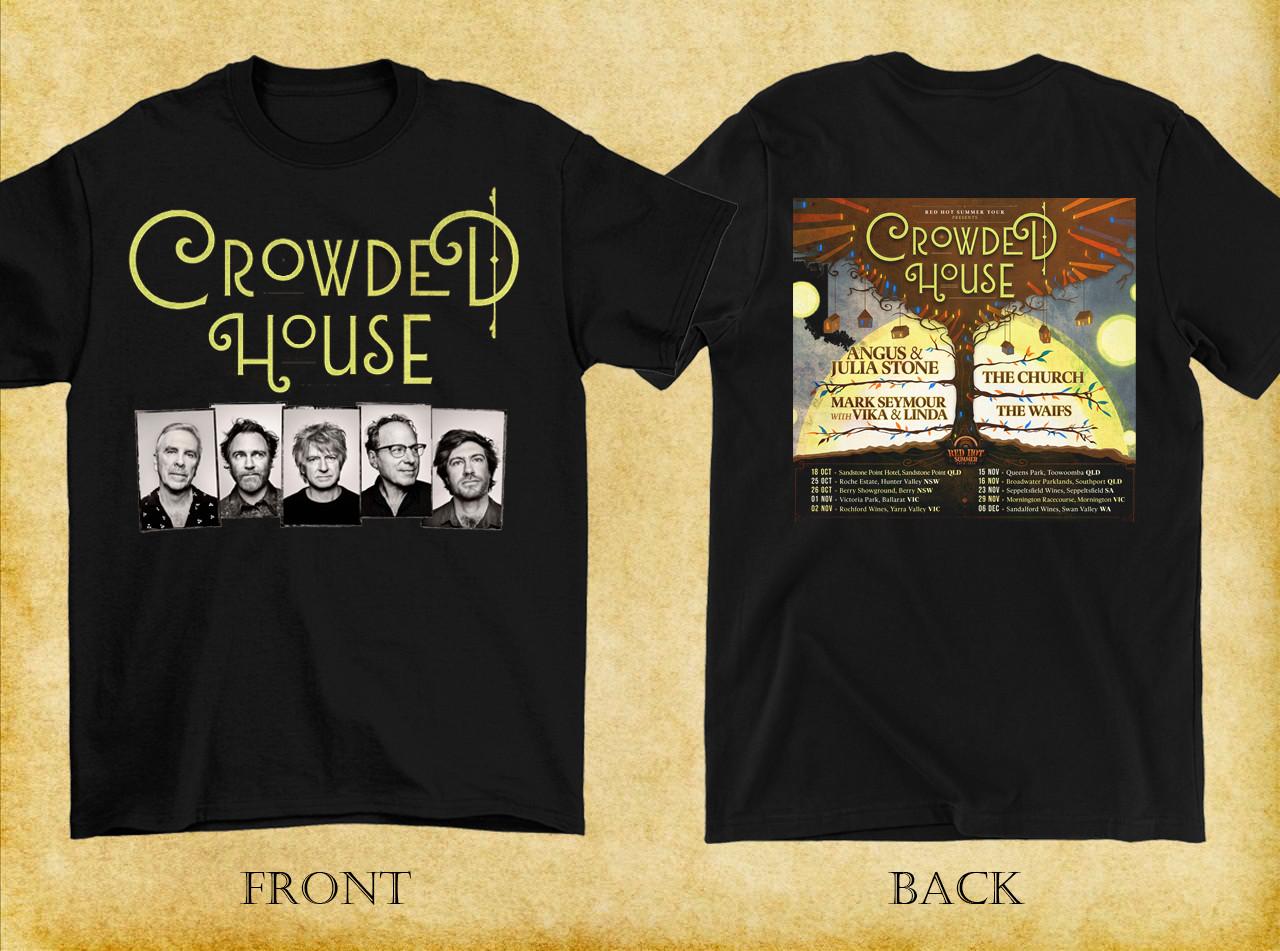 2 Sides 2026 Tour Crowded House Band Shirt Black Unisex S-5XL E1693 XL