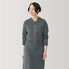 MUJI Women's Milan Rib Knit Blouson, BA1P0A4A, Dark Gray, Size S