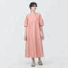 MUJI Cool Broad Pullover Short Sleeve Dress BC2JBA4S Orange Stripe L Women's Women's Women's