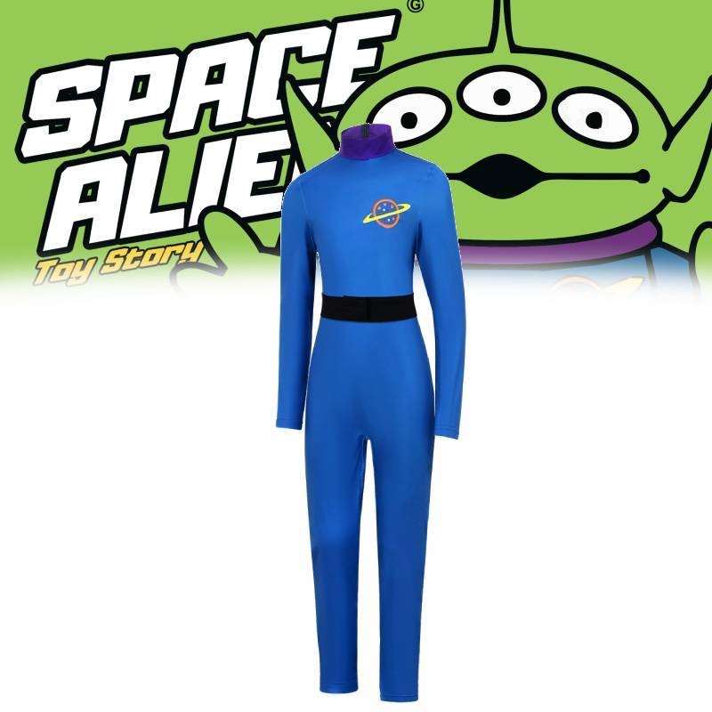 Toy Story Alien Cosplay Costume With Polyester Fabric For Halloween Stage Performances