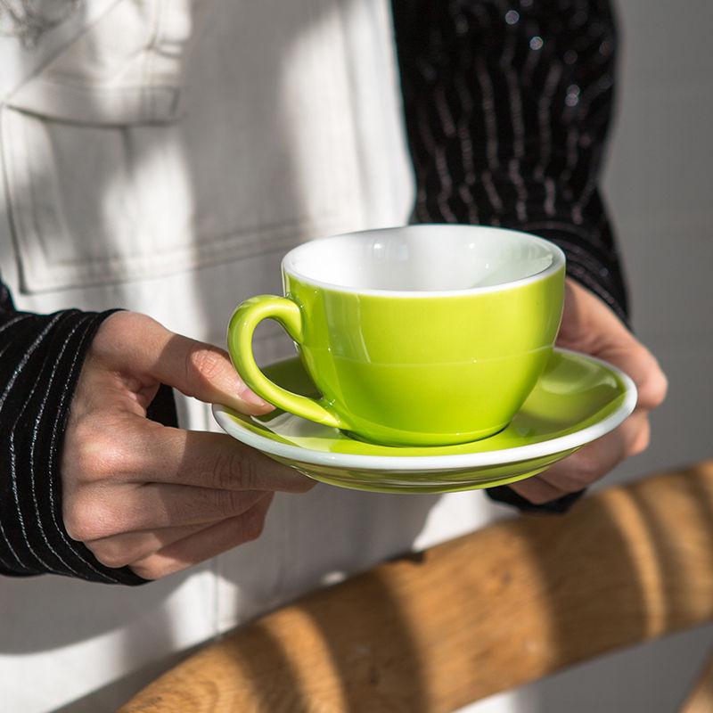 Barista empfiehlt Keramik Kaffeetasse und Untertasse Set 3. Generation verdickt caboo latte professionelle Latte Art Tasse 350