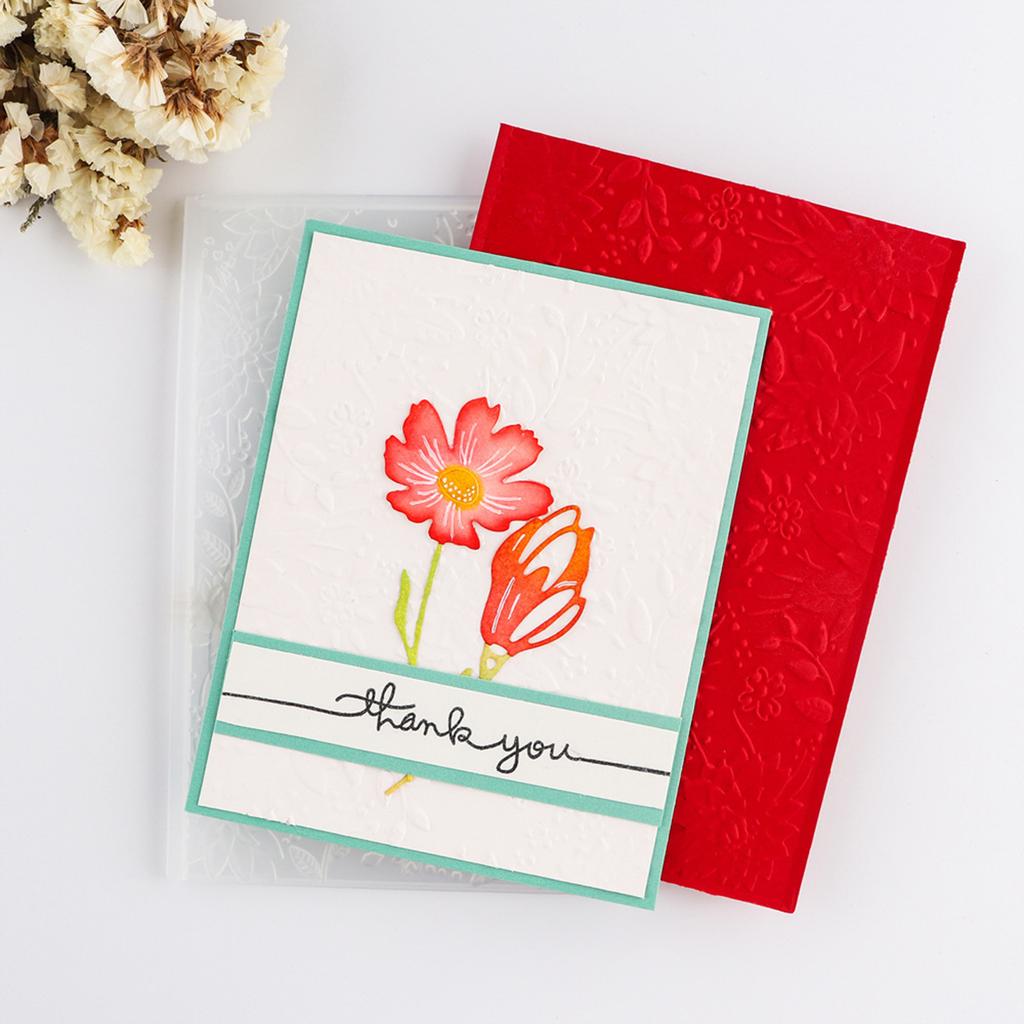 3d Embossing Folder Background Plastic Flower Stencil for Scrapbooking DIY Album Card Making Clay Jewelry Craft Decor