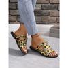 Women's New Summer Colorful Flower Plus Size Roman Nation Breathable Sweat-Absorbing Slip-On Sandals