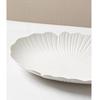 White Porcelain Oval Seafood Plate - High-Temperature Resistant, Ideal for Restaurants and Hotels.