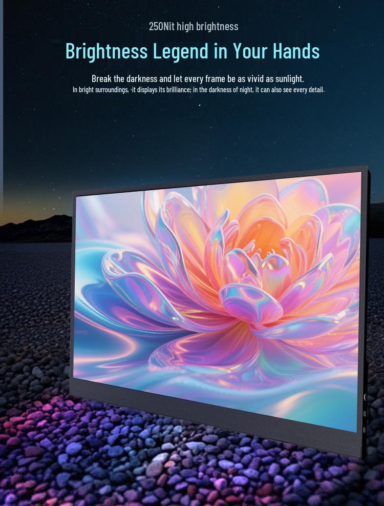 15,6" Drahtloser Tragbarer 1080p Monitor für PC, Telefon, PS5/Switch-Spiele