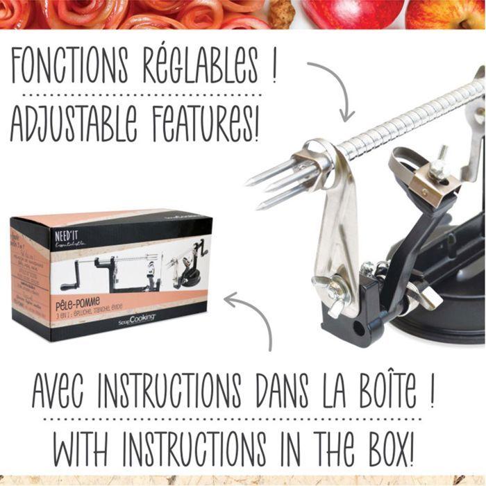 Eplucheur - Scrapcooking - 5255 - 3 En 1 - Compatible Lave-vaisselle - Design Contemporain