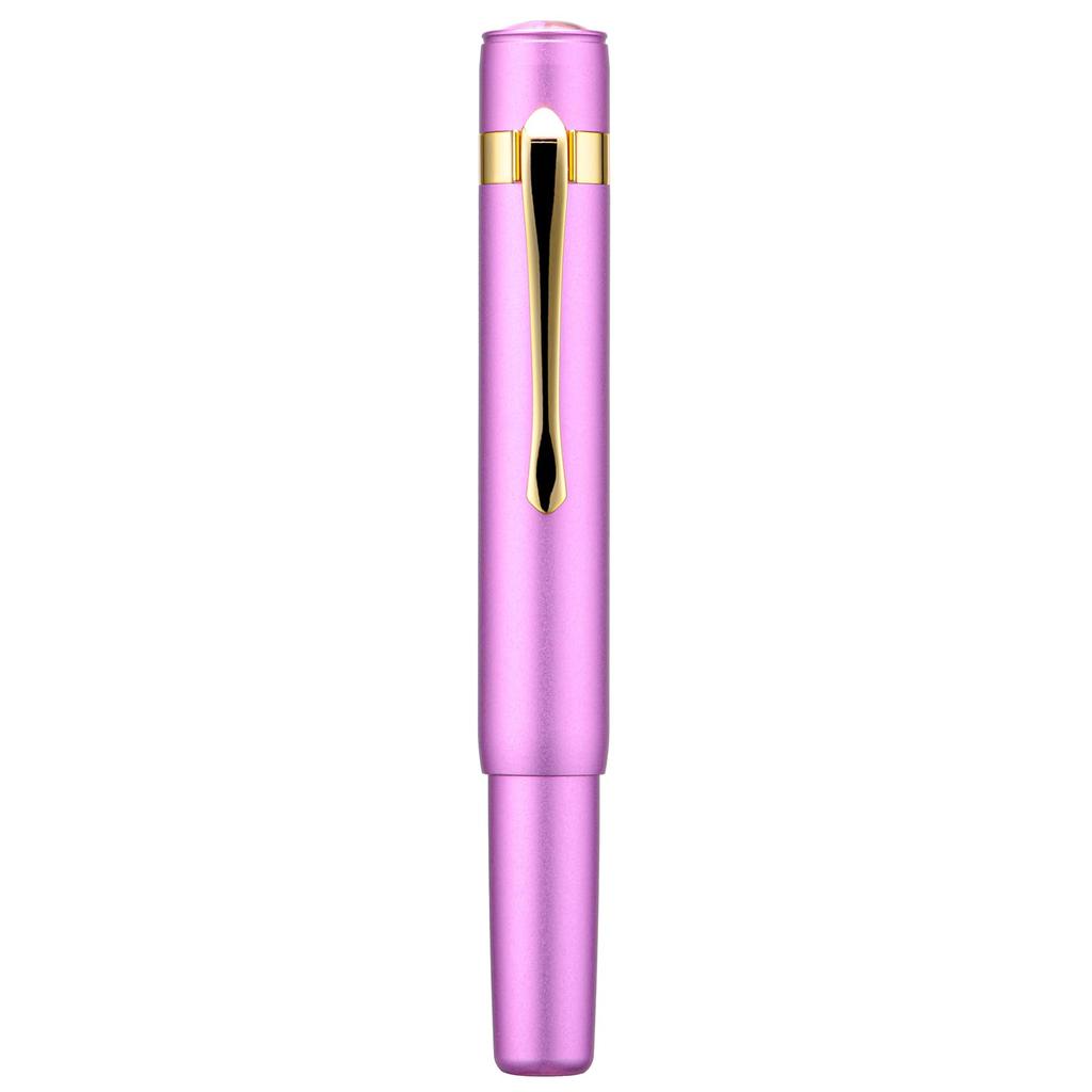 Hongdian M2 Mini Fountain Medium Soft Slim Pocket Travel Pen Pen, Purple, Nib, Nib, Aluminum,
