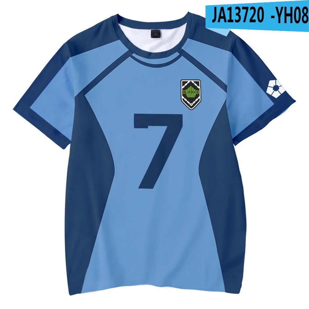 Summer Round Neck 3D Printed Jersey Fashionable Casual Short Sleeved Men's T-shirts