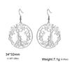 LIKGREAT Hot Sale Son Daughter Stainless Steel Tree of Life Drop Earrings Girls Boys Earring Jewelry for Women Family Gifts 2025