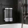 Pack Of 2 Wall Mounted Easy Arrange Soap Dispenser With 600ml Capacity For Shampoo And Cream In Bathroom