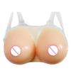 2022 New Realistic Silicone Fake Breasts Transparent Shoulder Strap One-piece Breast Implants Fake Breasts Cross Dresser Transgender Queen Cosplay