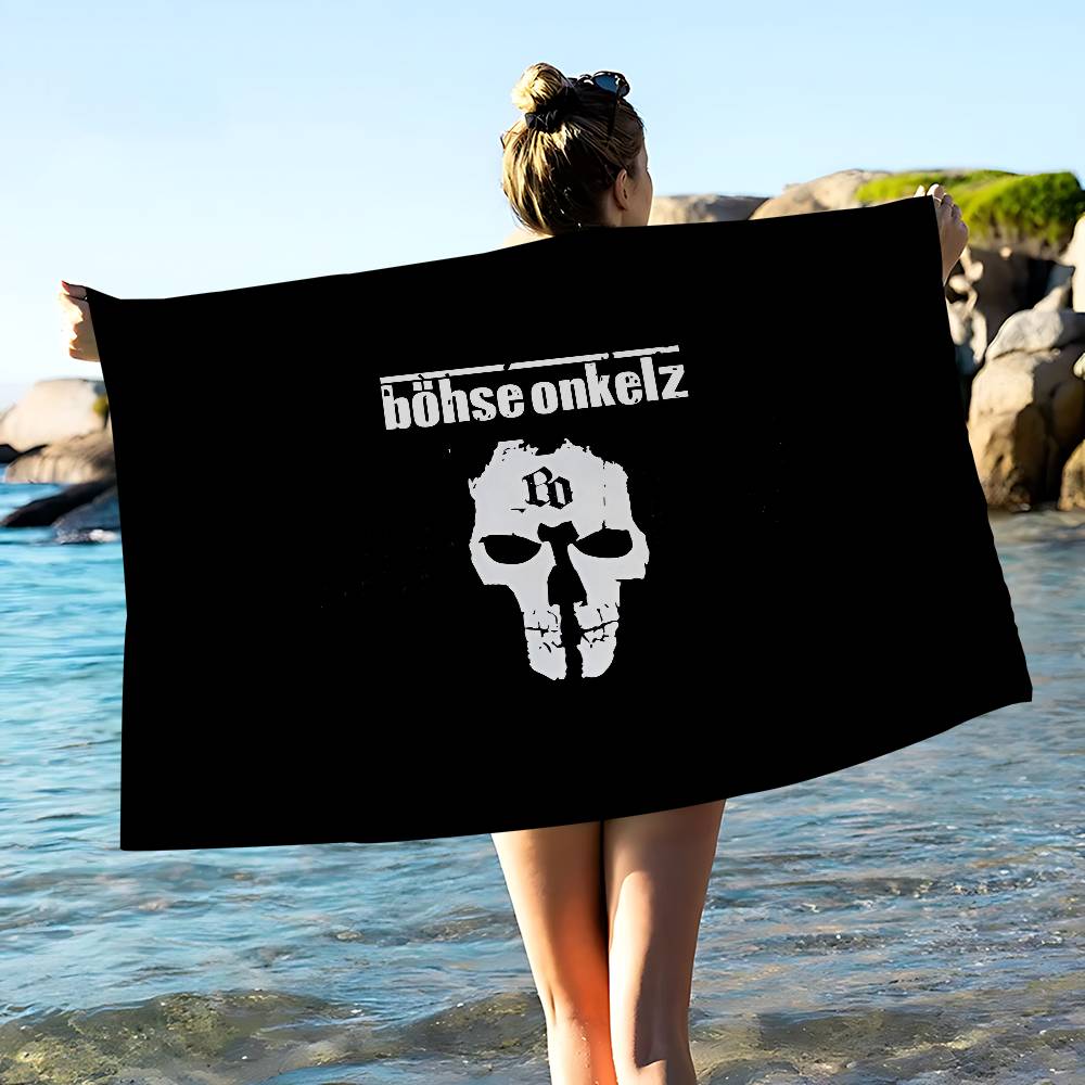Band B-Bohse O-Onkelz Mikrofaserdecke Schnelltrocknende Strandtücher Übergröße Druck Super Saugfähige Pool-Handtuchdecke