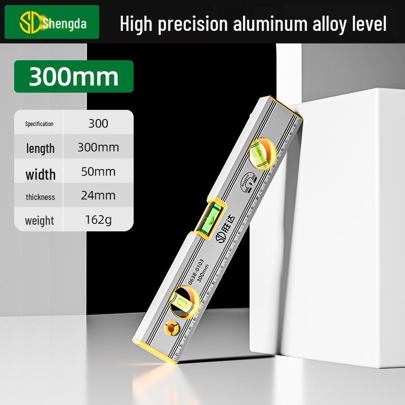 High Precision Magnetic Mini Spirit Level Ruler - Aluminum Alloy, Drop-Proof Tool