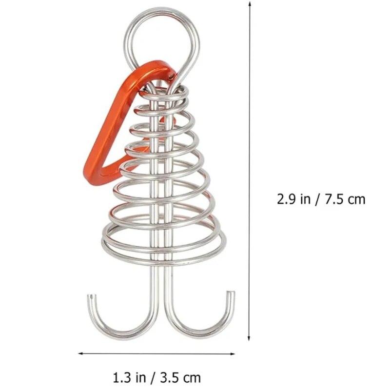 

Пряжка для веревки Octopus для кемпинга, колышек для палубы из нержавеющей стали, пряжка для веревки для палатки, деревянный крюк, пружинный трос для ветровой энергии красный