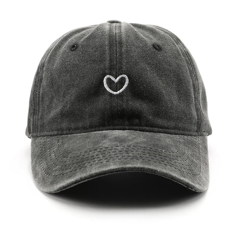 Berretto da baseball da uomo giapponese autunno e inverno personalizzato lavato e vecchio retrò amore ricamo berretto da esterno da uomo da viaggio parasole