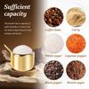 10oz Sugar Jar 304 Stainless Steel Seasoning Container with Clear Glass Lid&Spoon Multifunctional Pot for Salt Candy Coffee Bean
