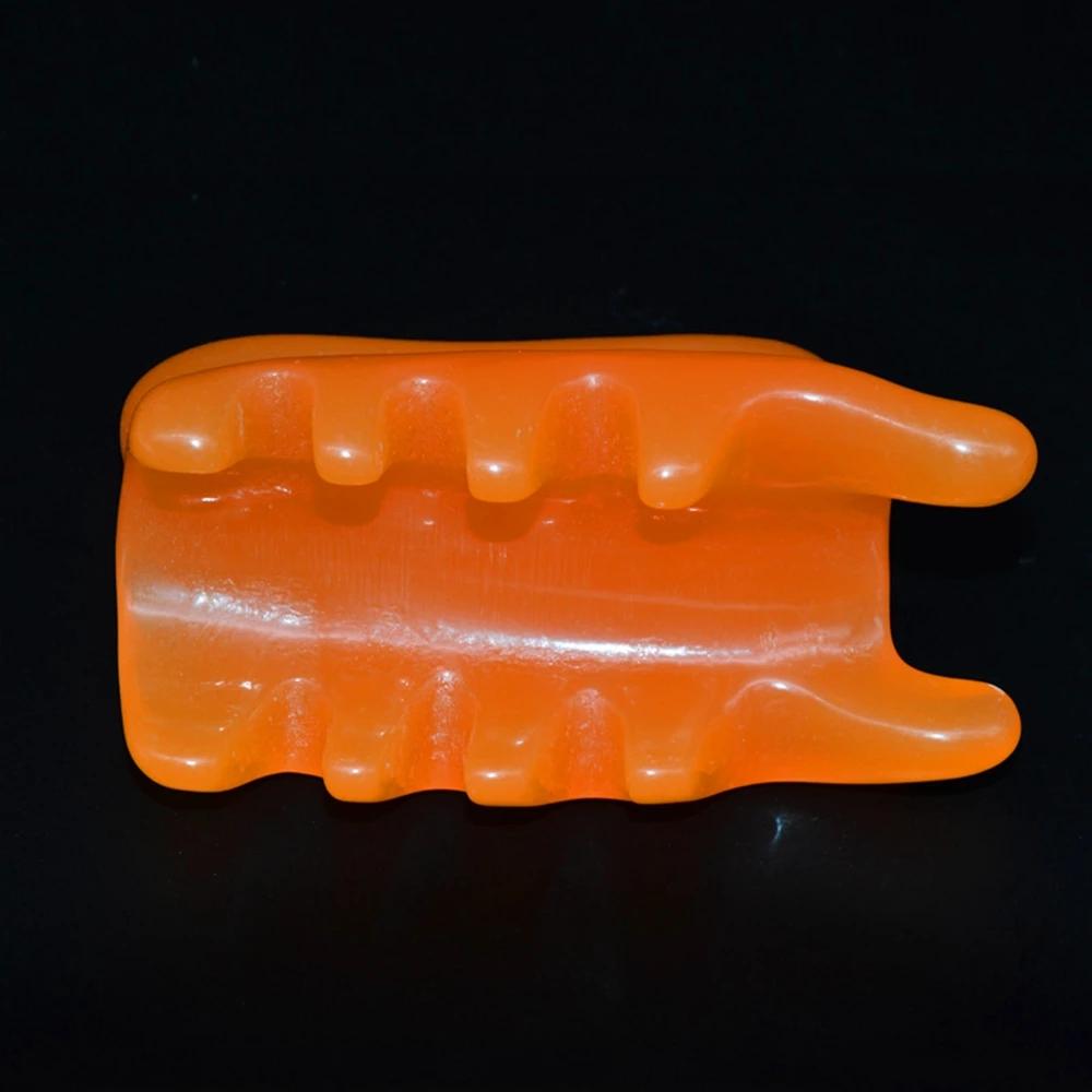 Natural Resin Multiple Trigger Points Massager Smooth Double Push Acupoint Meridian Health Massage Tools Back Cervical Spine Massager