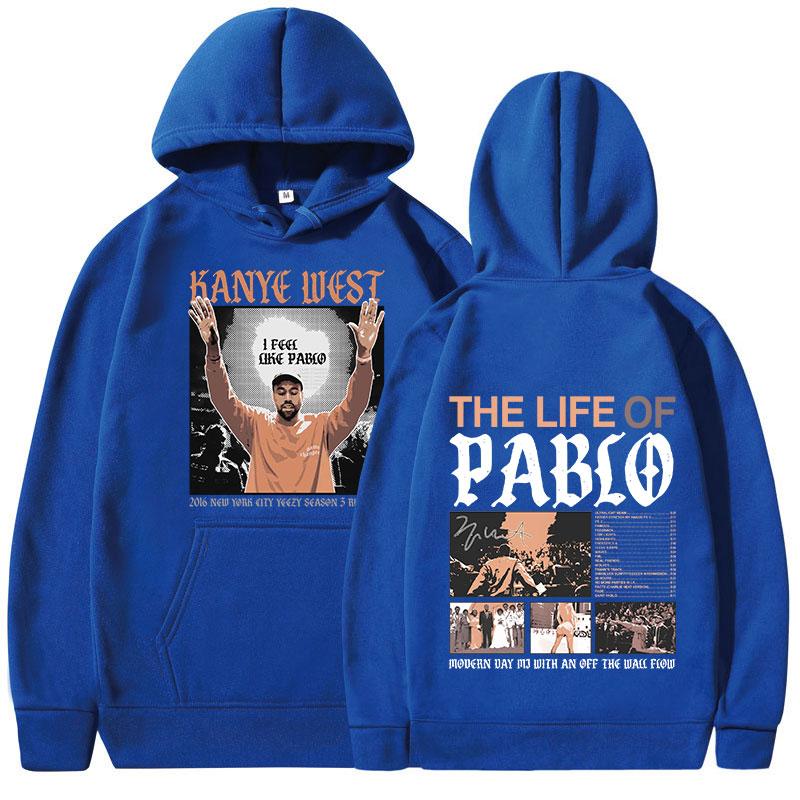 Rapper Kanye West Graphic Print Hoodies THE LIFE OF PABLO Hoodie Men Women Hip Hop Fashion Vintage Oversized Hooded Sweatshirts