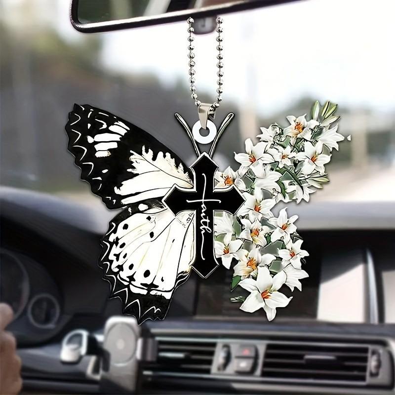 Acrylic Playful Car Decor Quirky Cartoon Hanging Ornament Versatile Bag And Home Use