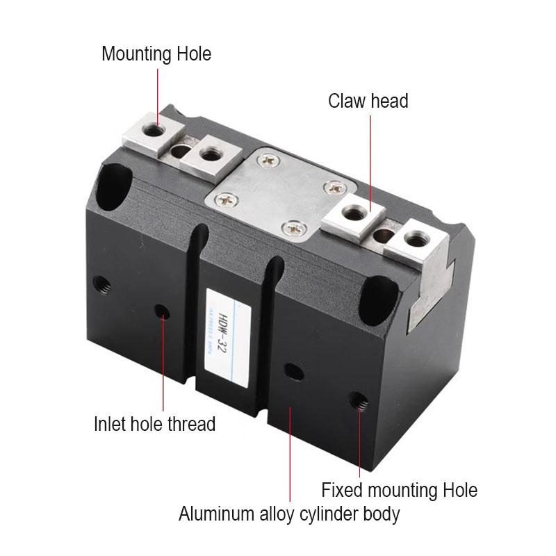 Qi Li Ke type HDW HDW20 HDW25 HDW32 HDW40 HDW50 HDW63 HDW100 Strong Parallel Mechanical Gripper Finger Air Pneumatic Cylinder