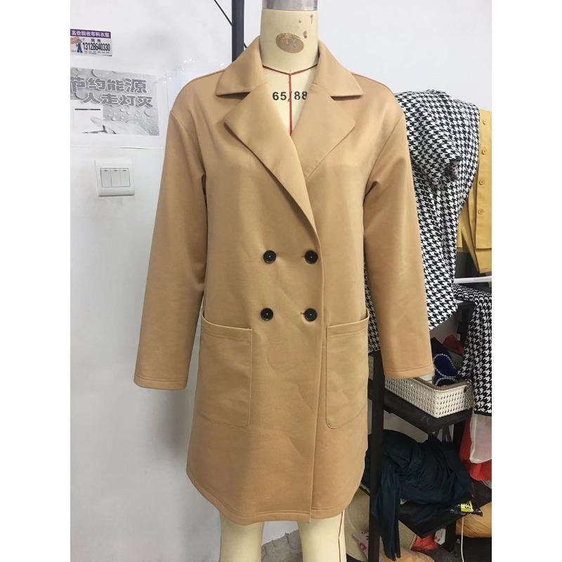 Women's Jacket Autumn Medium-length Cardigan Double-breasted Knitted Blazer