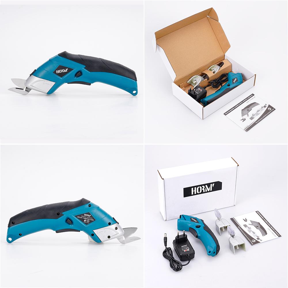 3.6V Cordless Electric Scissors 2 Blades USB Rechargeable Cutting Tools for Sewing Shear Cutter Fabric Cloth Carpet PVC Leather