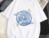 Women Y2K Fashion T Shirt Casual Loose Fit Tee with Cute Cartoon Whale Graphic Harajuku Style Top Daily Streetwear Oversized