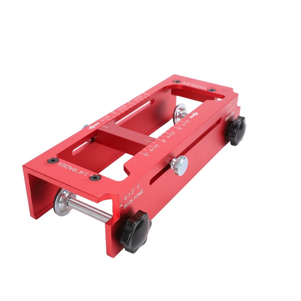 Door Hinge Jig Lock Installation Kit Hole Drilling Set Aluminum Alloy Router Template Mortising 2.5 5in Square 1 4in 5
