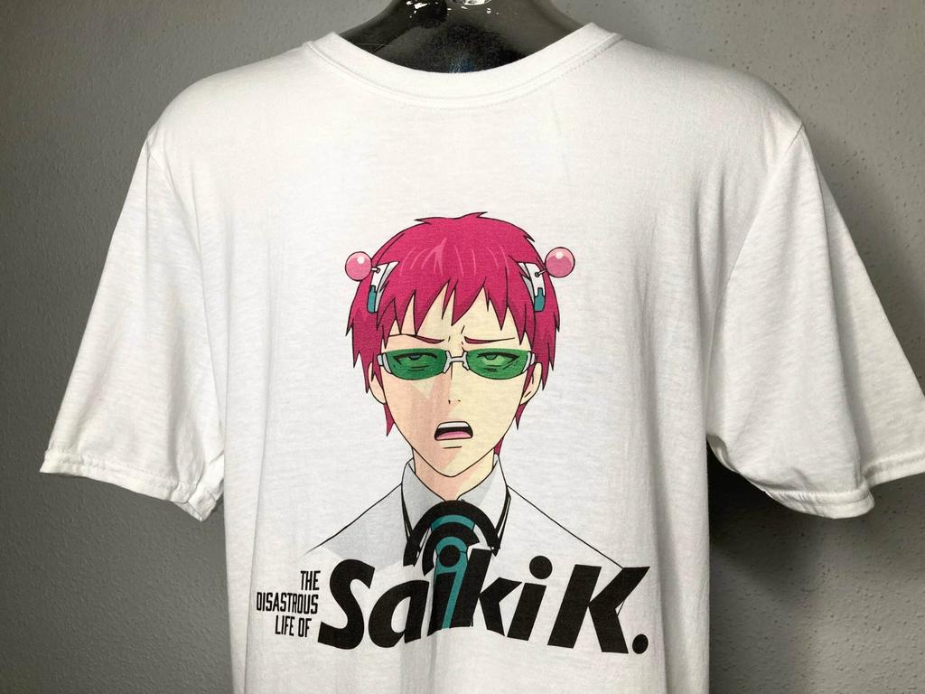 Anime The Disastrous Life of Saiki K Printed Short Sleeve Fashion T-Shirt Saiki Kusuo Harajuku Hip Hop Casual Tee Vintage Shirts