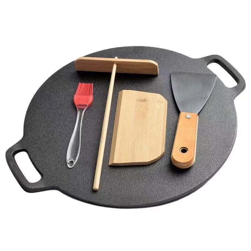 Zhi Shi 28cm Uncoated Cast Iron Frying Pan