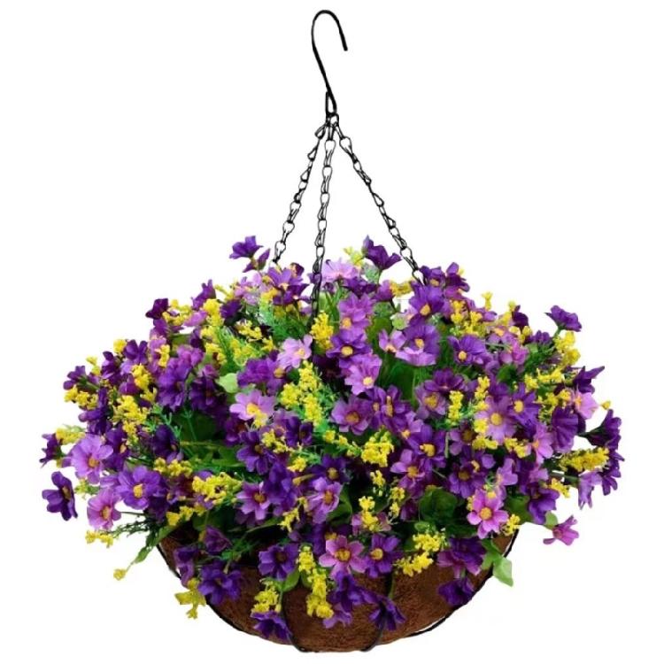 Hanging Flower Plant In Plastic Basket for Patios Garden Porch Deck Wedding Party Decorations
