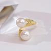Sterling Silver S925 Double Pearl Ring Setting for 8-10mm Pearls - DIY Jewelry
