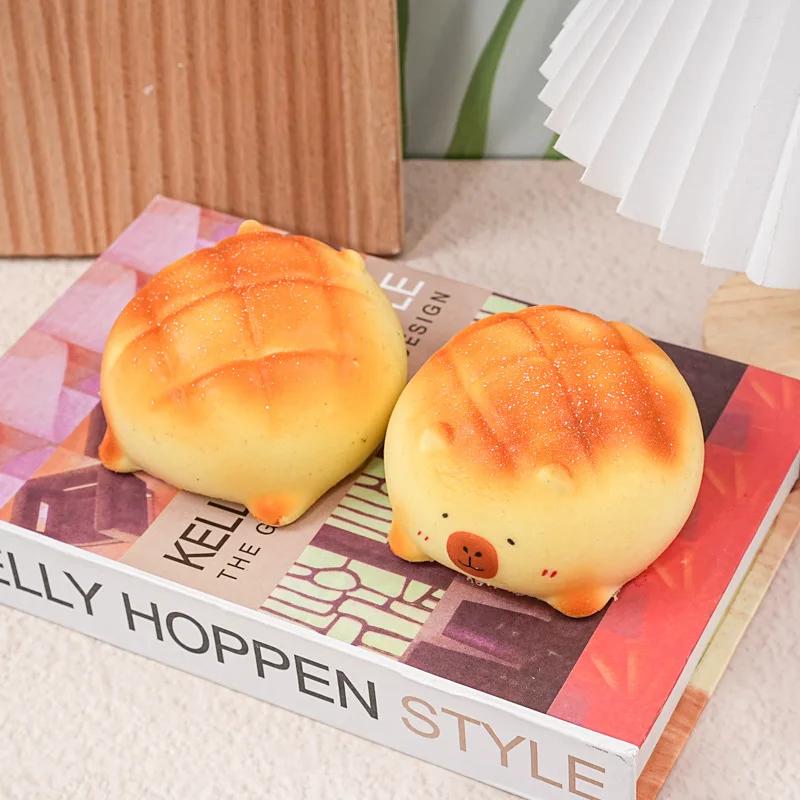 1-20PCS Birthday Gift Cartoon Bread Bear Slow Rebound Doll Creative Squeeze Decompression Toy Table Ornament Squishy Slow Rising