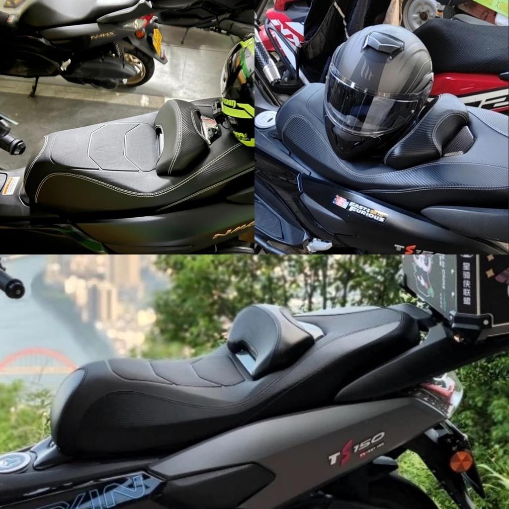 Yamaha NMAX155 N-MAX155 2020-2024 Motorcycle Seat, Single BucketSemi-Bucket, Carbon Black, Custom Seat, Lowered, Stepped Seat, Factory Style, with