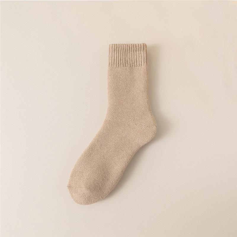 "Women's Warm Fleece Mid-Tube Socks - Cozy Terry Floor & Sleeping Socks"