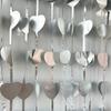 10PCS Glittering Heart Design Metallic Tinsels Curtains 1m X 2m Photo Booth Wall Decors Wedding Anniversary