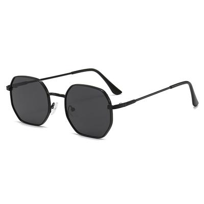 Women Vintage Polygon Metal Sunglasses Luxury Brand Design Men Gradient Sun Glasses Outdoor Shade UV400 Eyewear Gafas De Sol