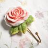 Decorative Rose Themed Heart Hook Craft Of Resin And Iron For Practical Home Use